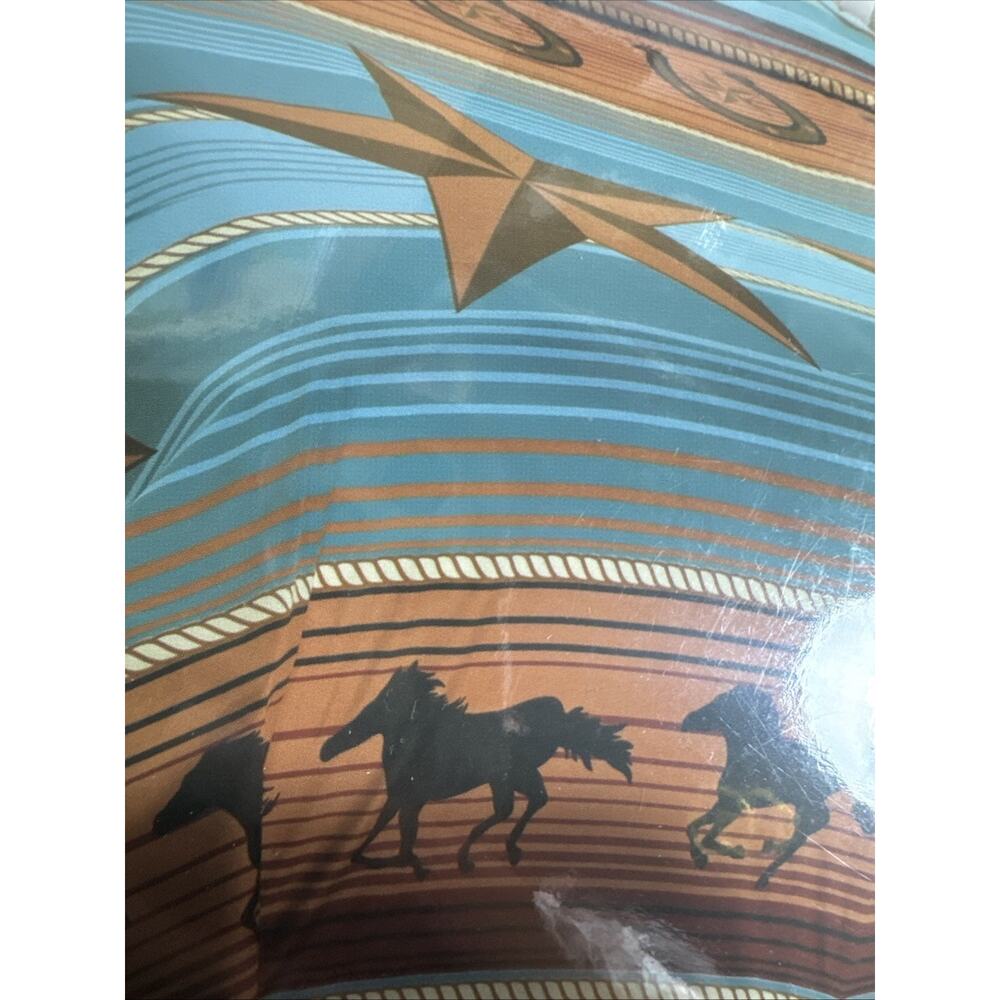 Horse Themed Western King Size Sheet Set Texas Star Egyptian Comfort NIP NEW - Picture 8 of 9